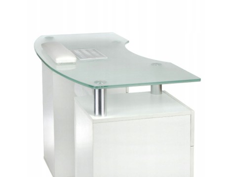 Biurko stolik kosmetyczny biurko kosmetyczne do manicure z pochłaniaczem biały - 4