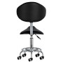 Taboret kosmetyczny siodło krzesło z oparciem Rodi Black - 5