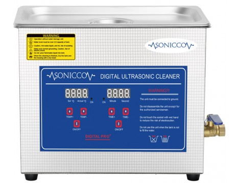 Myjka wanna ultradźwiękowa 6,5l sterylizator kosmetyczny mycia części Sonicco ULTRA-031S - 6