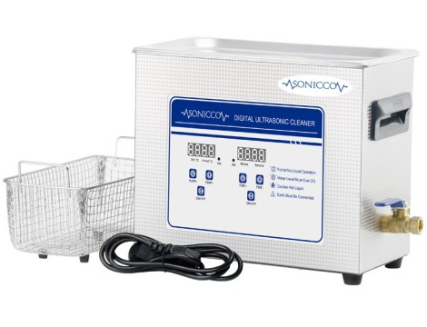 Myjka wanna ultradźwiękowa 6,5l sterylizator kosmetyczny mycia części Sonicco ULTRA-031S-C - 7