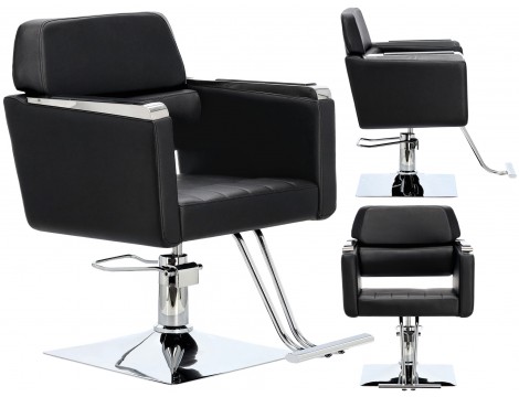 Fotel fryzjerski Bella hydrauliczny obrotowy do salonu fryzjerskiego podnóżek chromowany krzesło fryzjerskie