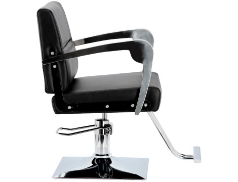 Fotel fryzjerski Ben hydrauliczny obrotowy do salonu fryzjerskiego podnóżek chromowany krzesło fryzjerskie - 6