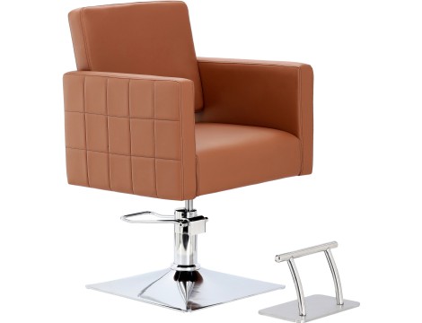 Fotel fryzjerski Tom hydrauliczny obrotowy do salonu fryzjerskiego podnóżek chromowany krzesło fryzjerskie - 2
