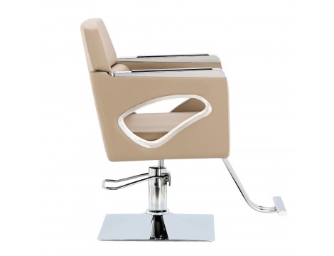Fotel fryzjerski Bianka hydrauliczny obrotowy do salonu fryzjerskiego podnóżek chromowany krzesło fryzjerskie - 3