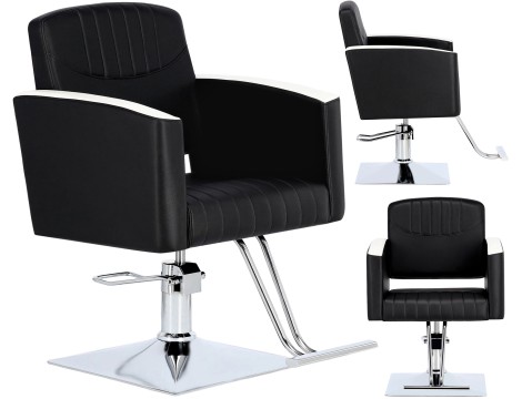 Fotel fryzjerski Cruz hydrauliczny obrotowy do salonu fryzjerskiego podnóżek chromowany krzesło fryzjerskie