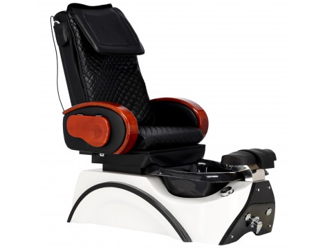 Fotel kosmetyczny elektryczny z masażem do pedicure stóp do salonu SPA czarny - 2