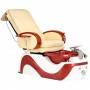 Fotel kosmetyczny elektryczny z masażem do pedicure stóp do salonu SPA kremowy - 5