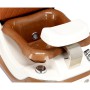 Fotel kosmetyczny elektryczny z masażem do pedicure stóp do salonu SPA brązowy - 6