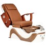 Fotel kosmetyczny elektryczny z masażem do pedicure stóp do salonu SPA brązowy - 5