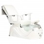 Fotel kosmetyczny elektryczny z masażem do pedicure stóp do salonu SPA biały - 4