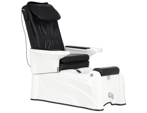 Fotel kosmetyczny elektryczny z masażem do pedicure stóp do salonu SPA czarny