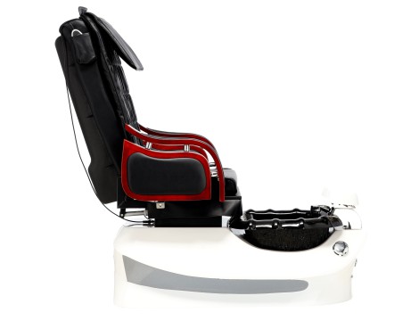 Fotel kosmetyczny elektryczny z masażem do pedicure stóp do salonu SPA czarny - 3
