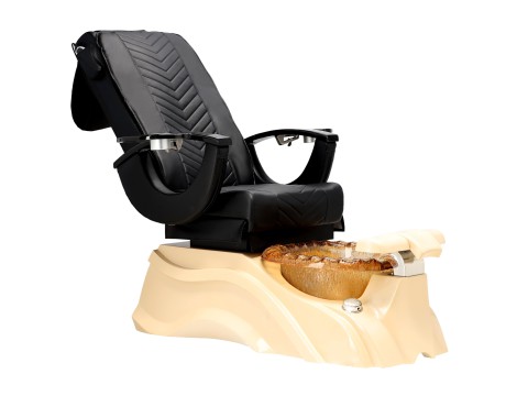 Fotel kosmetyczny elektryczny z masażem do pedicure stóp do salonu SPA czarny - 4