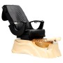 Fotel kosmetyczny elektryczny z masażem do pedicure stóp do salonu SPA czarny - 4