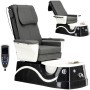 Fotel kosmetyczny elektryczny z masażem do pedicure stóp do salonu SPA szary