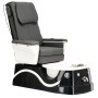 Fotel kosmetyczny elektryczny z masażem do pedicure stóp do salonu SPA szary - 2