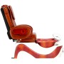Fotel kosmetyczny elektryczny z masażem do pedicure stóp do salonu SPA brązowy - 3