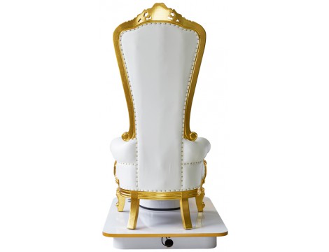 Fotel kosmetyczny klasyczny z hydromasażem do pedicure stóp do salonu SPA biały - 7