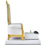 Fotel kosmetyczny klasyczny z hydromasażem do pedicure stóp do salonu SPA biały - 2