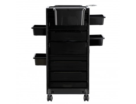 Pomocnik fryzjerski wózek stolik na kółkach do farbowania T-168A do salonu kosmetycznego szafka z szufladami - 5
