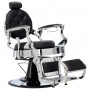 Fotel fryzjerski barberski hydrauliczny do salonu fryzjerskiego barber shop Logan Black Silver Barberking - 2