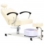Fotel kosmetyczny do pedicure Marla odchylany z masażerem stóp do salonu spa biały - 3