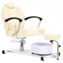 Fotel kosmetyczny do pedicure Marla odchylany z masażerem stóp do salonu spa biały - 2