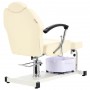Fotel kosmetyczny do pedicure Marla odchylany z masażerem stóp do salonu spa biały - 5