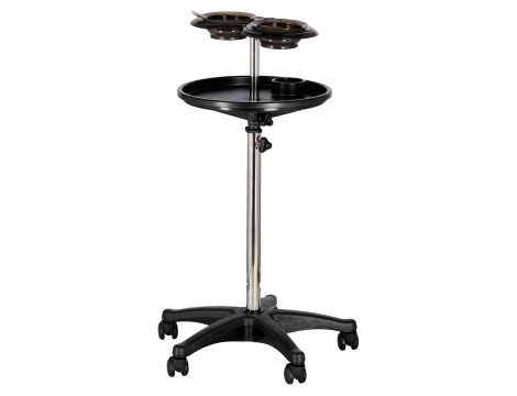 Pomocnik fryzjerski wózek stolik na kółkach do farbowania T0141-2 do salonu kosmetycznego stolik na statywie - 4