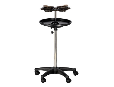 Pomocnik fryzjerski wózek stolik na kółkach do farbowania T0141-2 do salonu kosmetycznego stolik na statywie - 5