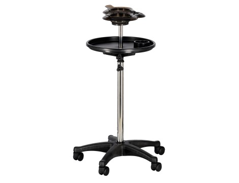 Pomocnik fryzjerski wózek stolik na kółkach do farbowania T0141-2 do salonu kosmetycznego stolik na statywie - 3