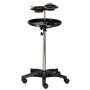 Pomocnik fryzjerski wózek stolik na kółkach do farbowania T0141-2 do salonu kosmetycznego stolik na statywie - 2
