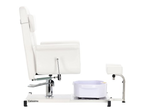 Fotel kosmetyczny do pedicure Luca z masażerem stóp do salonu spa biały - 3