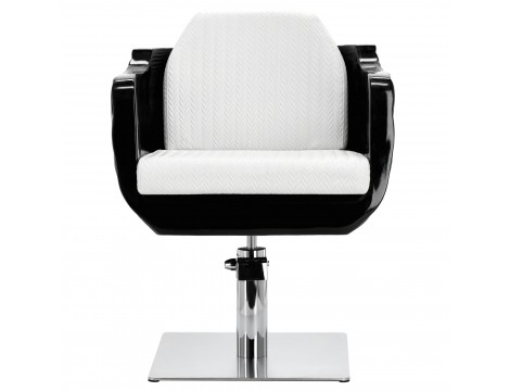 Fotel fryzjerski hydrauliczny obrotowy do salonu fryzjerskiego podnóżek chromowany krzesło fryzjerskie - 5