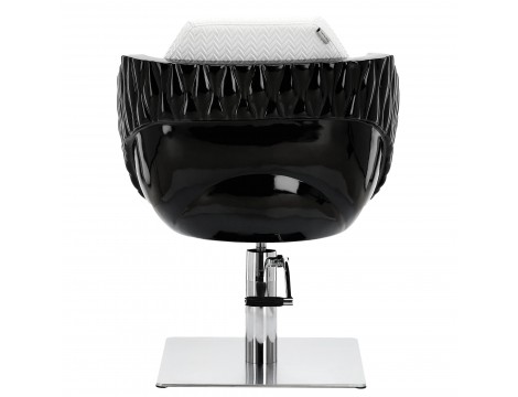 Fotel fryzjerski hydrauliczny obrotowy do salonu fryzjerskiego podnóżek chromowany krzesło fryzjerskie - 4