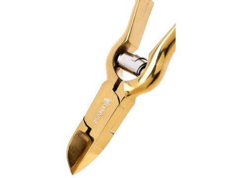 Cążki cęgi do grubych wrastających paznokci skórek obcinaczki nożyczki manicure gabinet SPA złote - 6