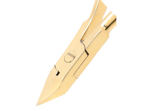Cążki do skórek paznokci obcinaczki nożyczki kosmetyczne manicure gabinet SPA złote - 7