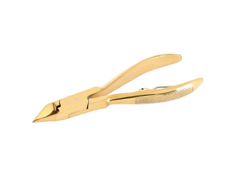Cążki do skórek paznokci obcinaczki nożyczki kosmetyczne manicure gabinet SPA złote - 3