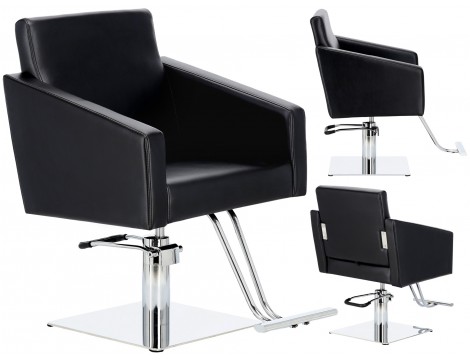 Fotel fryzjerski Atina hydrauliczny obrotowy do salonu fryzjerskiego podnóżek chromowany krzesło fryzjerskie