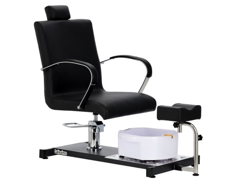 Fotel kosmetyczny do pedicure Luis z masażerem stóp do salonu spa czarny produkt złożony - 2