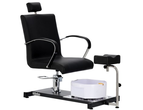 Fotel kosmetyczny do pedicure Luis z masażerem stóp do salonu spa czarny produkt złożony - 6