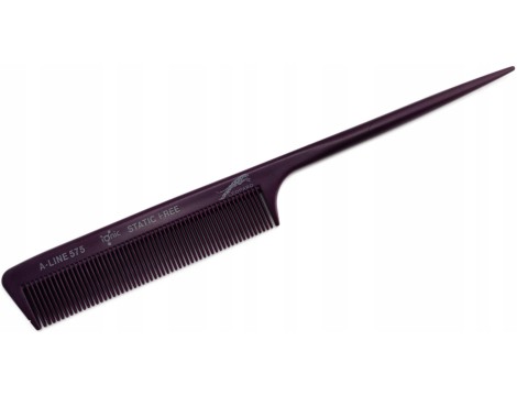 Zestaw grzebieni fryzjerskich fioletowych karbonowych 9 sztuk + futerał - 8