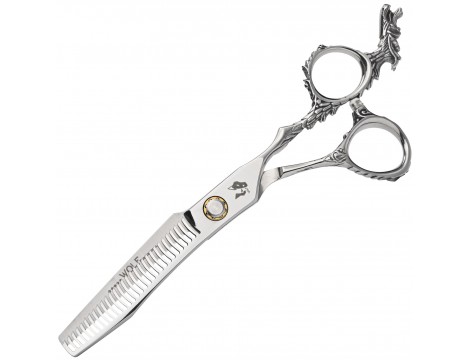 WOLF Degażowki nożyczki praworęczne 5,5 Silvero offset fryzjerskie do strzyżenia włosów do salonu linia Professional