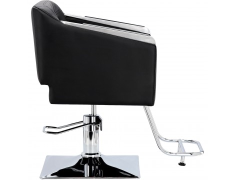 Pikos Zestaw czarny myjnia fryzjerska i 2x fotel fryzjerski hydrauliczny obrotowy podnóżek do salonu fryzjerskiego myjka ruchoma misa ceramiczna armatura bateria słuchawka - 7