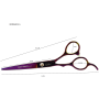 Nożyczki fryzjerskie do strzyżenia włosów Purple Dragon 5,5 leworęczne różowe - 4