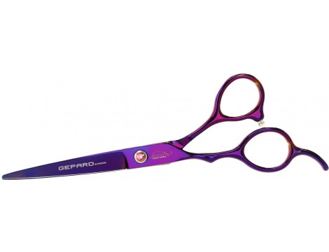 GEPARD Nożyczki leworęczne 6,0 Purple Dragon offset fryzjerskie do strzyżenia włosów do salonu linia Superior - 3