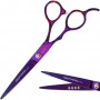 GEPARD Nożyczki leworęczne 6,0 Purple Dragon offset fryzjerskie do strzyżenia włosów do salonu linia Superior