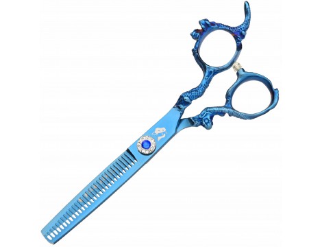 WOLF Degażówki nożyczki praworęczne 6,0 DIAMOND offset fryzjerskie do strzyżenia włosów do salonu linia Superior