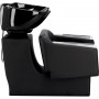 Pikos Zestaw czarny myjnia fryzjerska i 2 x fotel fryzjerski hydrauliczny obrotowy do salonu fryzjerskiego myjka ruchoma misa ceramiczna armatura bateria słuchawka - 4