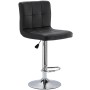 Krzesło barowe kosmetyczne fryzjerske fotel z oparciem czarne - 3